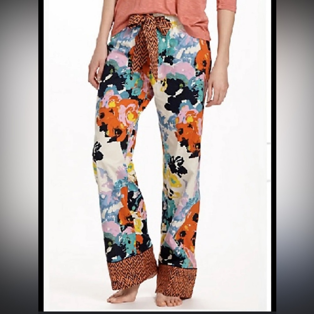 Anthropologie Multicolor Floral Pajama Pants